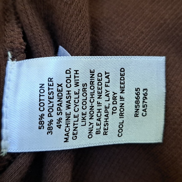 Melrose And Market Brown Tie Front Long Sleeve Top. Size Medium NWT - Picture 7 of 9